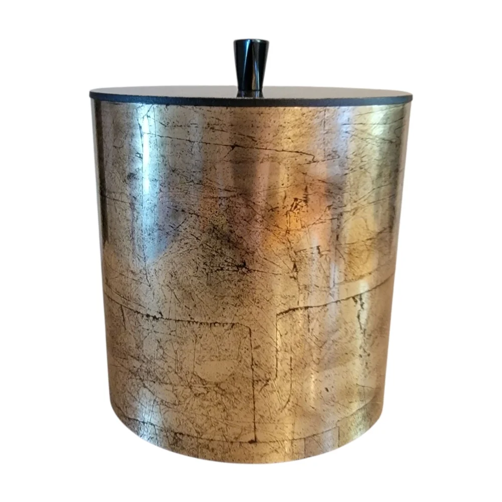 WSG Designs Gold Crackle Ice Bucket Vintage MCM RARE‎